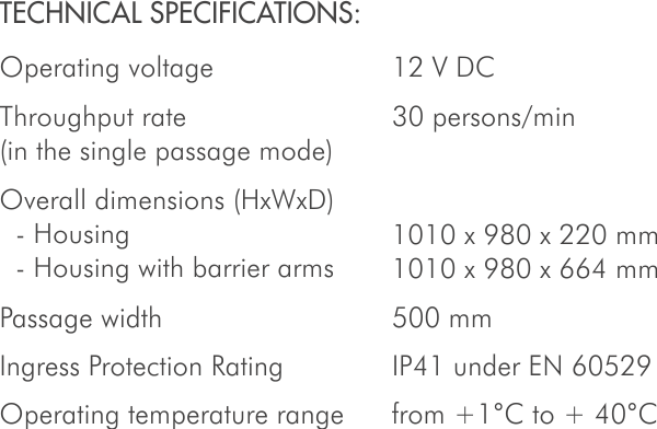 Specifications