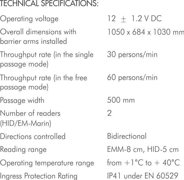 Specifications